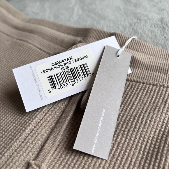 NWT Skin Leona High Rise Waffle Knit Drawstring Lounge Leggings Elm Sz 4 XL - Picture 7 of 15